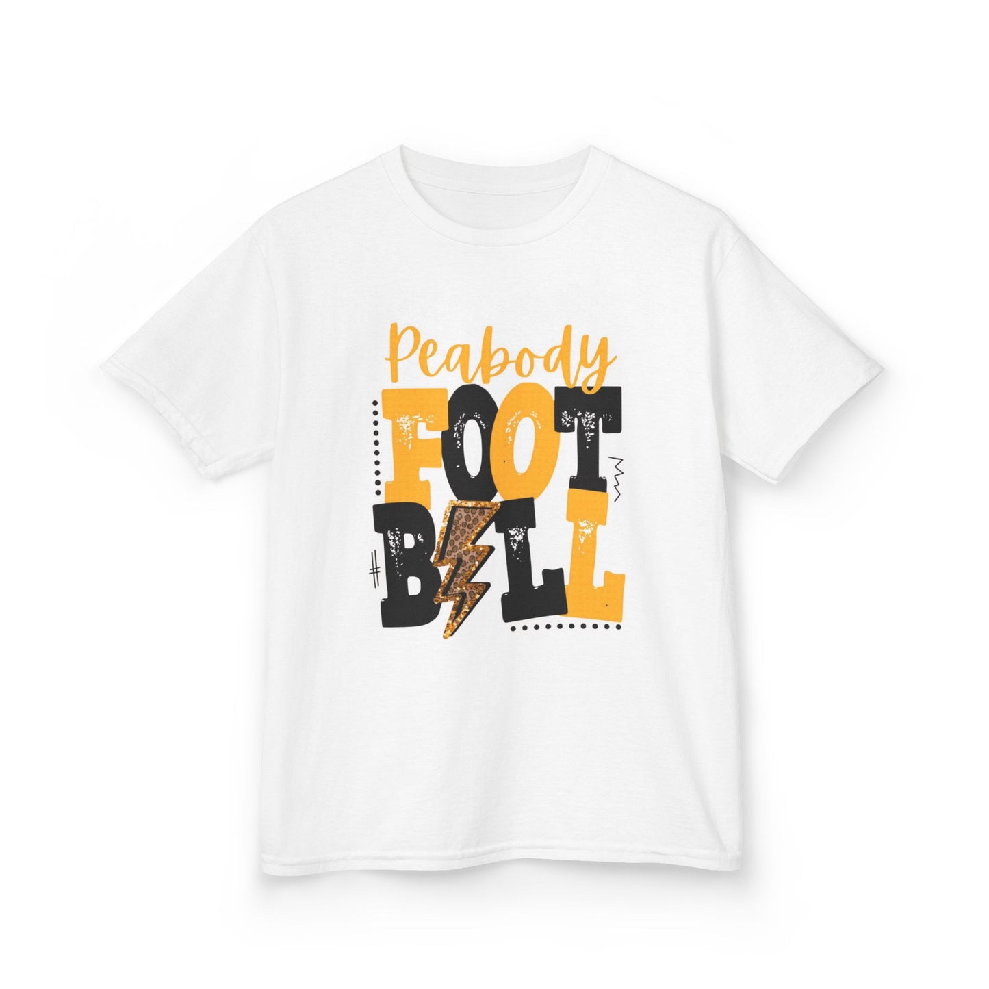 Peabody Football Kids Tee, Youth Sports Shirt, Fun Kids Apparel, Game Day Tee, Lightweight Cotton Tee