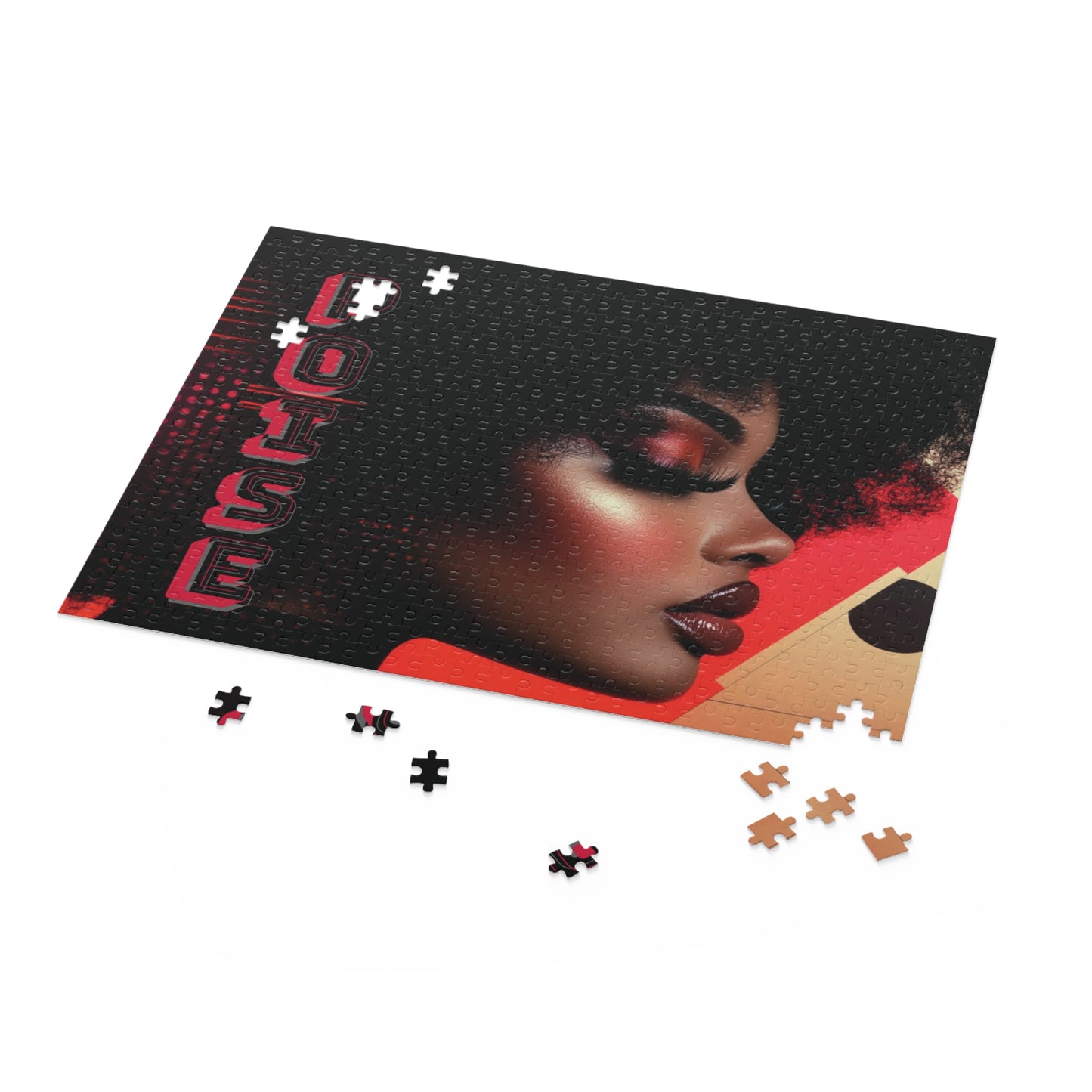 Retro Afro Femme Puzzle — 120/252/500-Piece Portrait Jigsaw