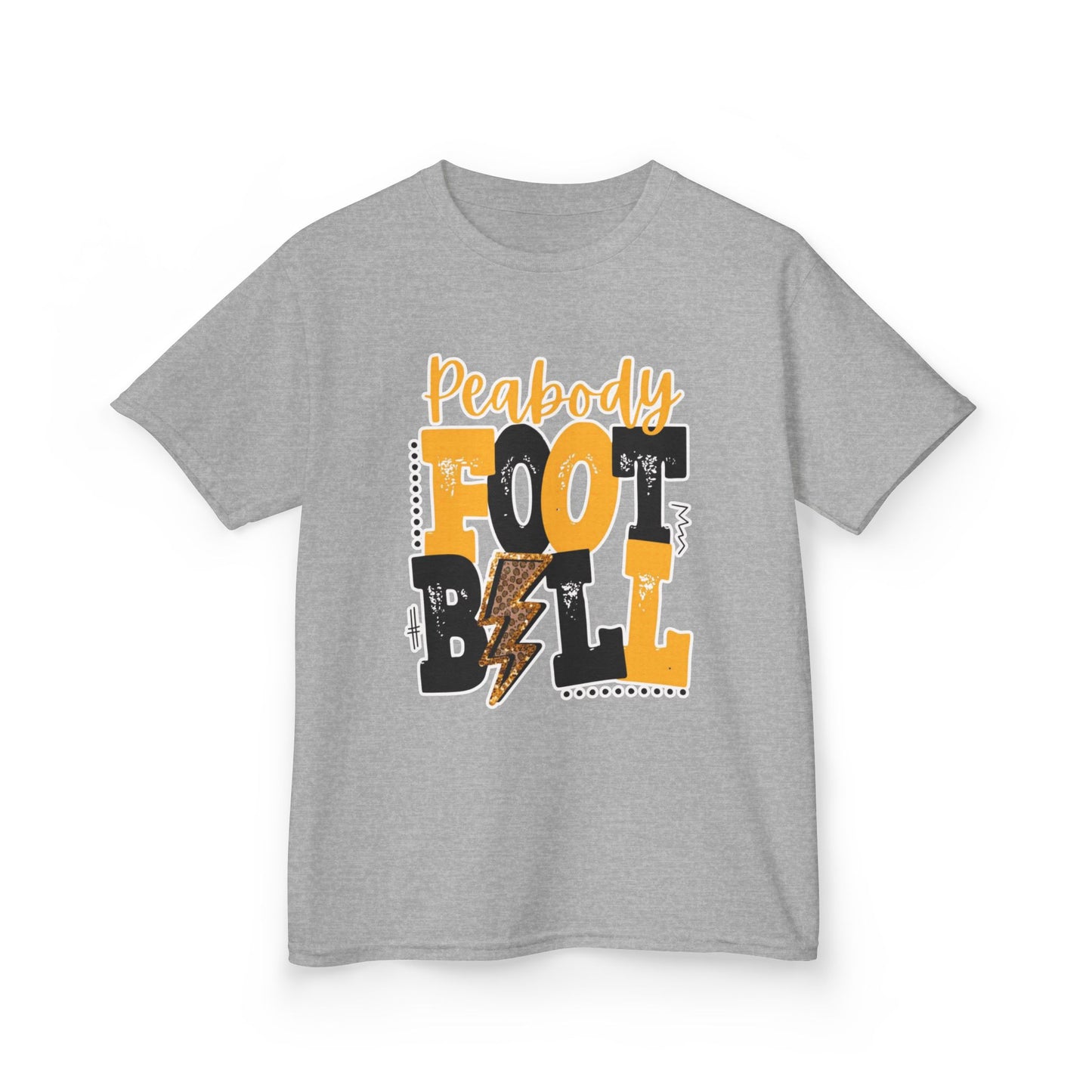 Peabody Football Kids Tee, Youth Sports Shirt, Fun Kids Apparel, Game Day Tee, Lightweight Cotton Tee