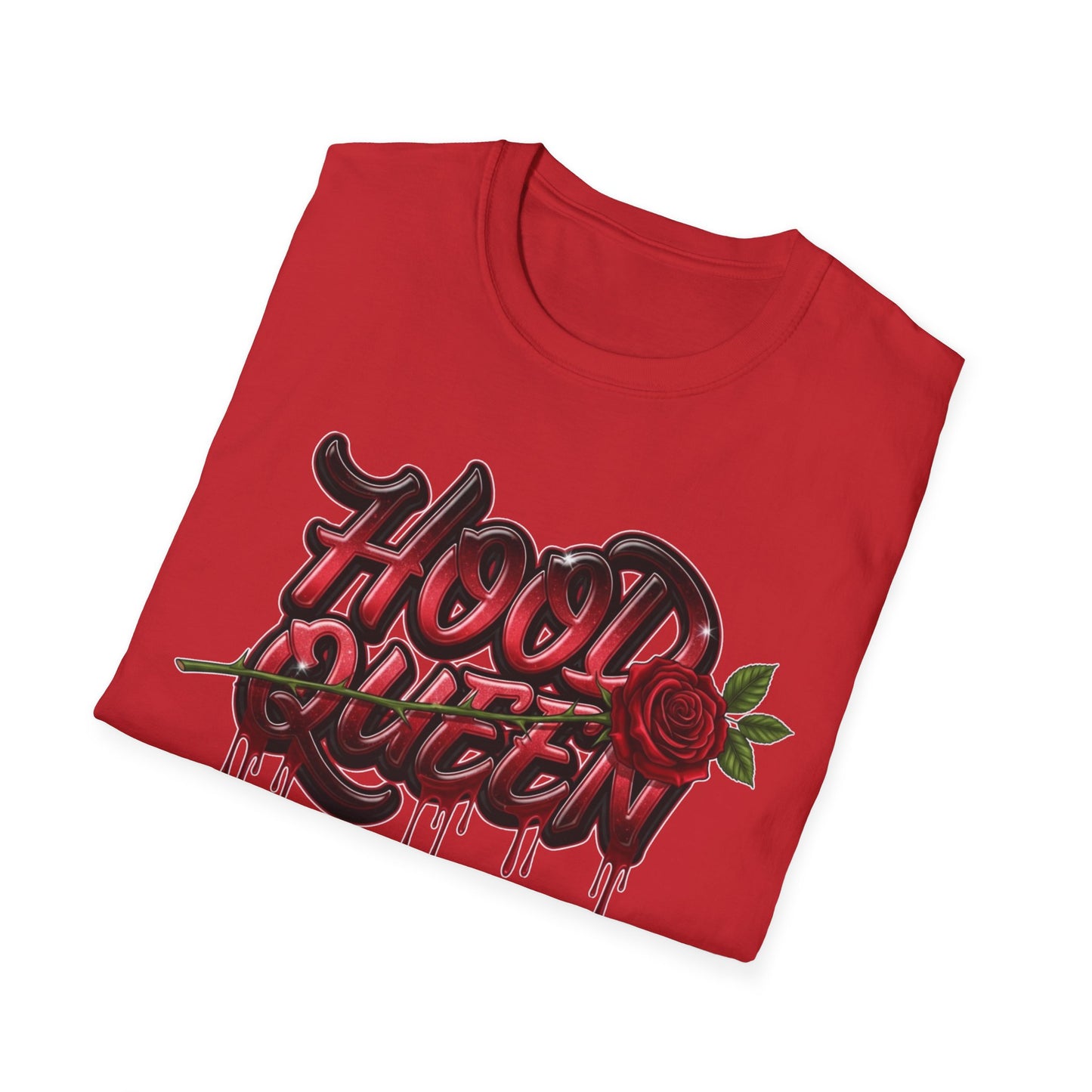 Hood Queen T-Shirt — Gothic Rose Graffiti Tee
