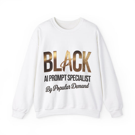 Black AI Prompt Specialist by Popular Demand Sweatshirt