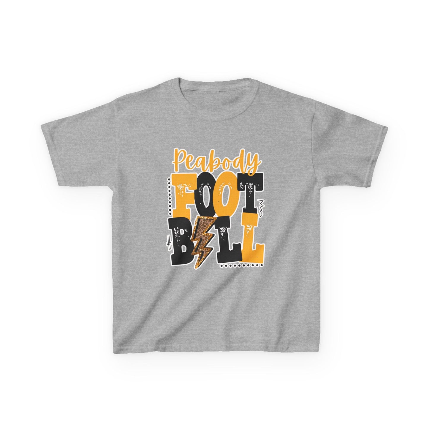 Peabody Football Kids Tee, Youth Sports Shirt, Fun Kids Apparel, Game Day Tee, Lightweight Cotton Tee