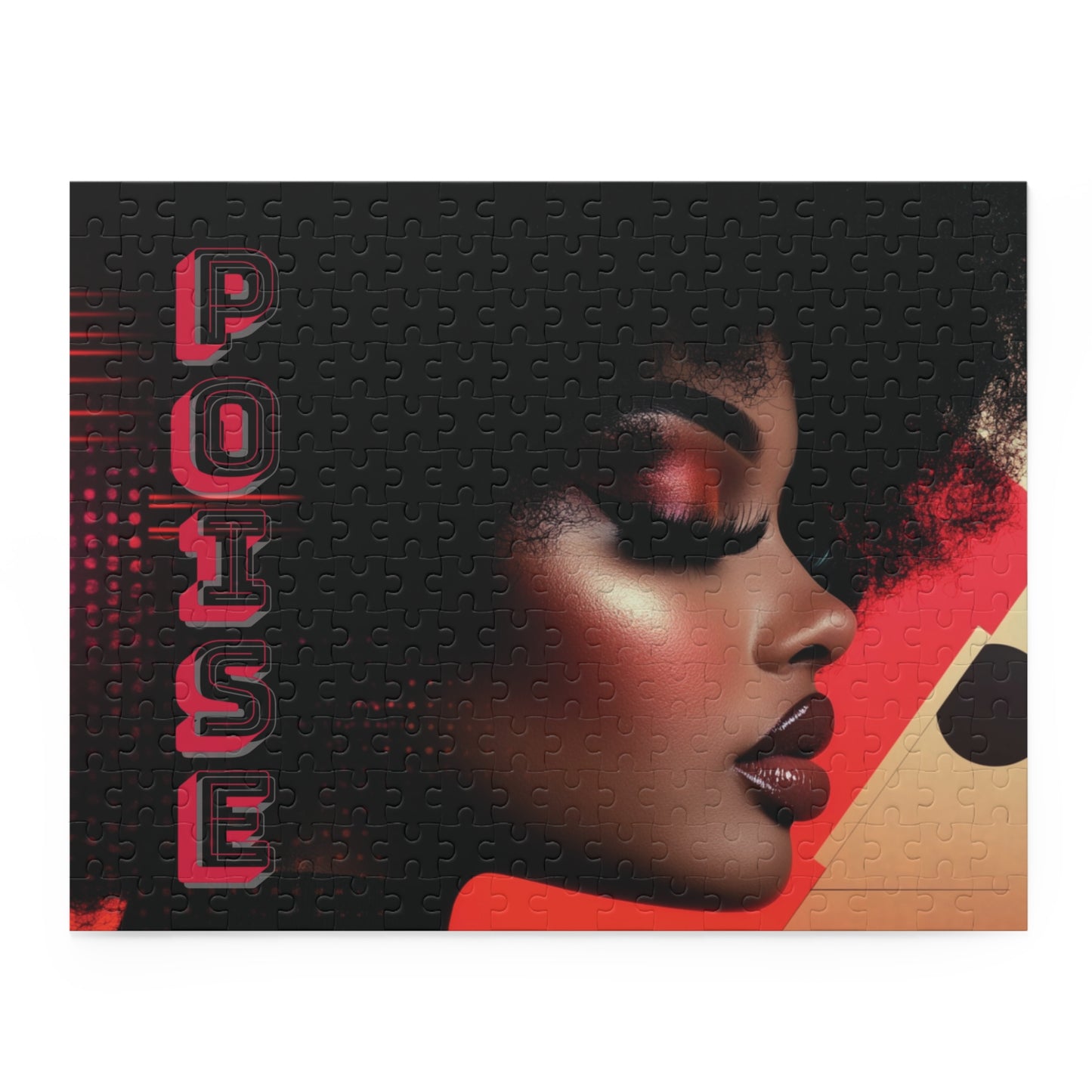 Retro Afro Femme Puzzle — 120/252/500-Piece Portrait Jigsaw