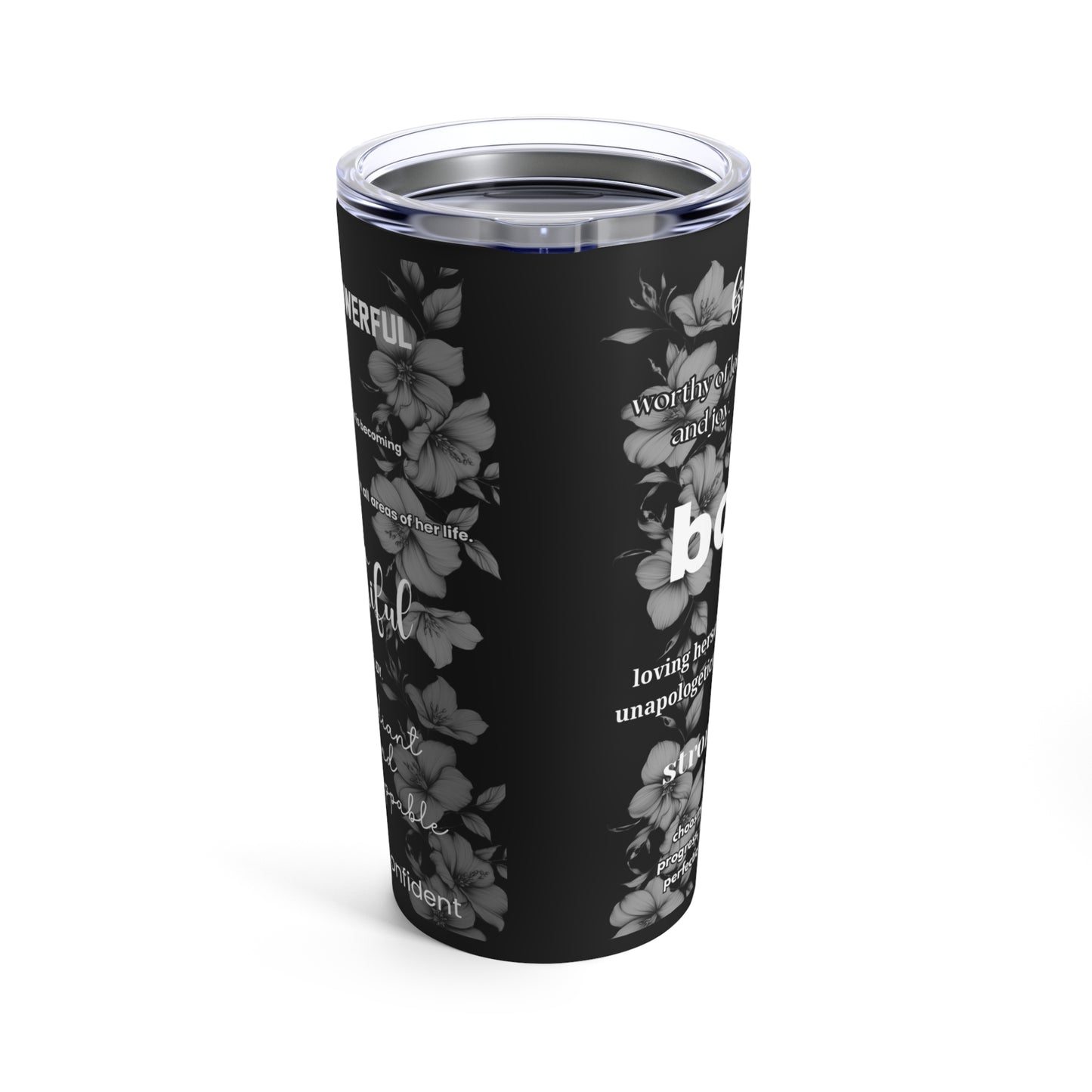 SHE IS Affirmation Tumbler – 20oz Stainless Steel