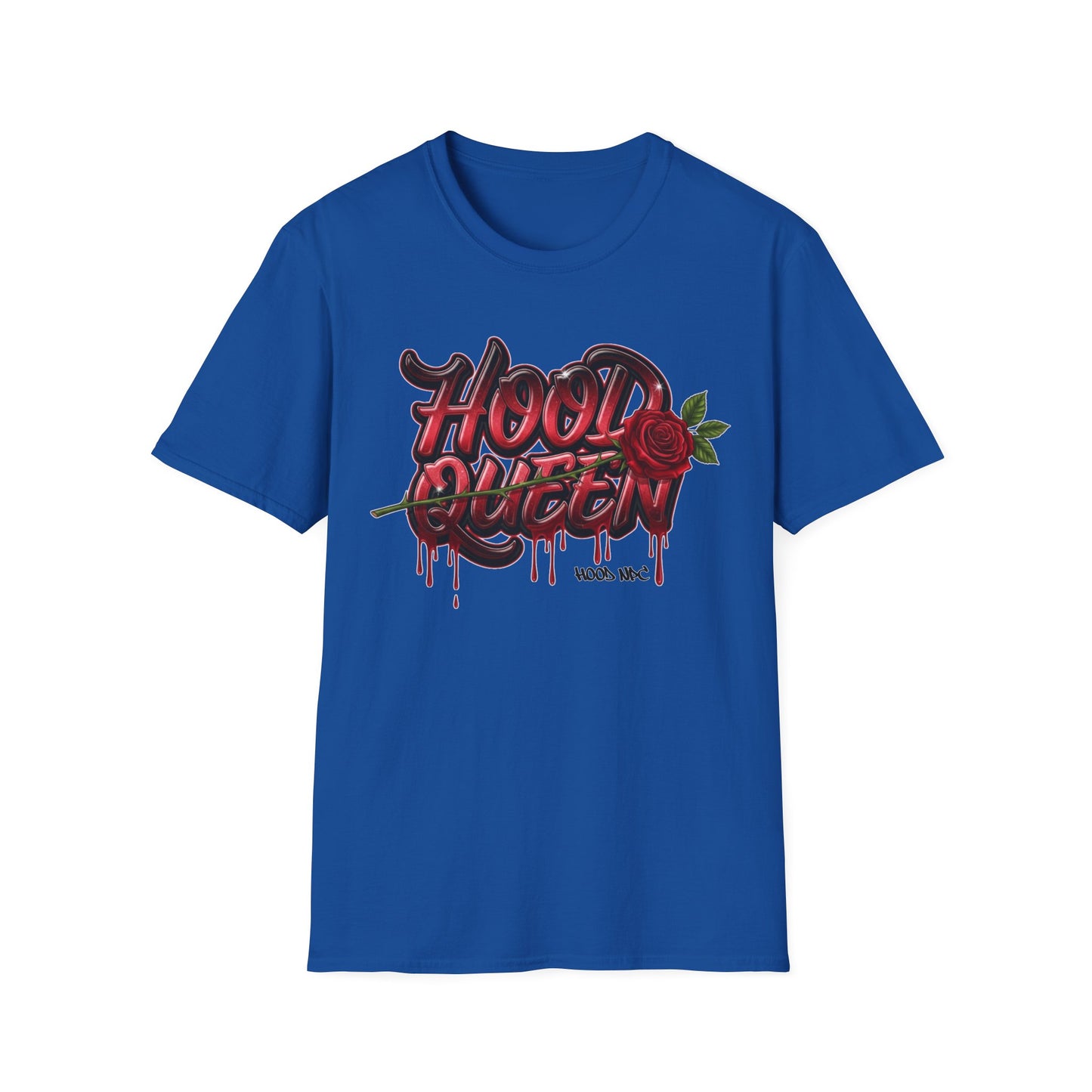 Hood Queen T-Shirt — Gothic Rose Graffiti Tee