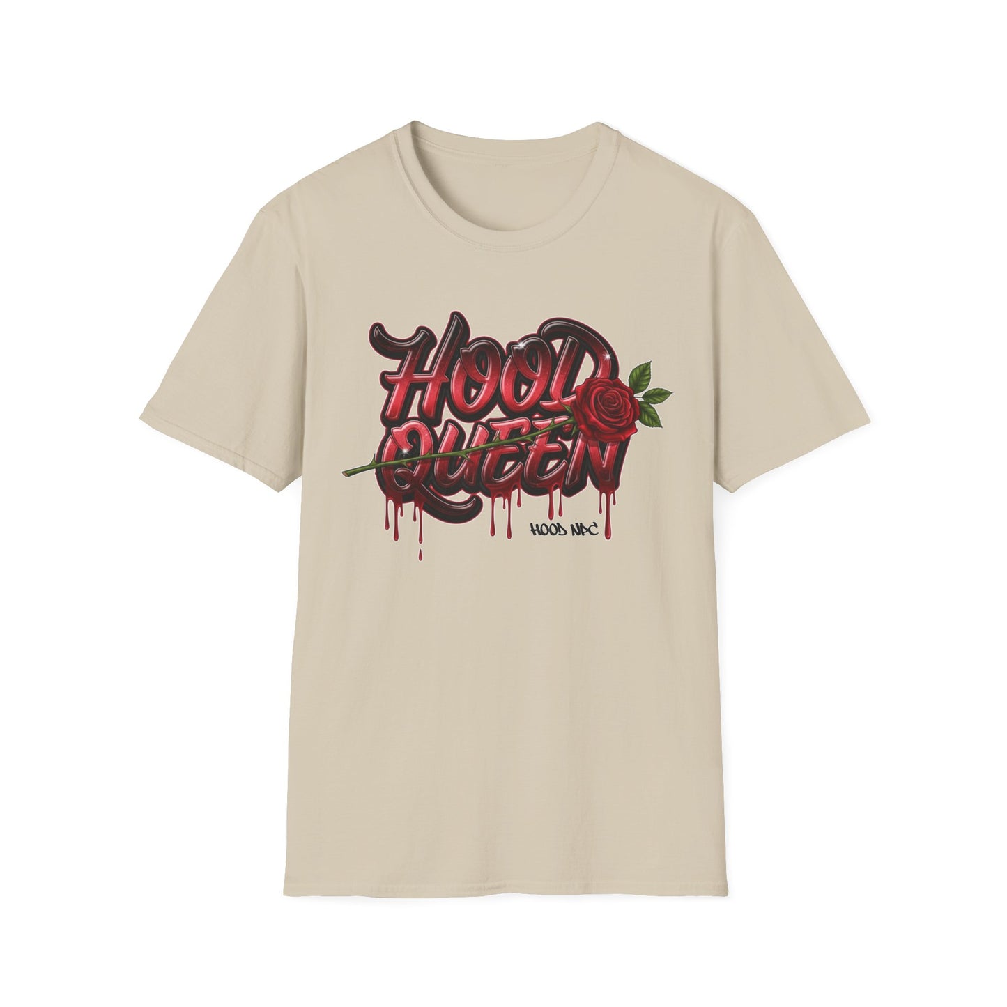 Hood Queen T-Shirt — Gothic Rose Graffiti Tee