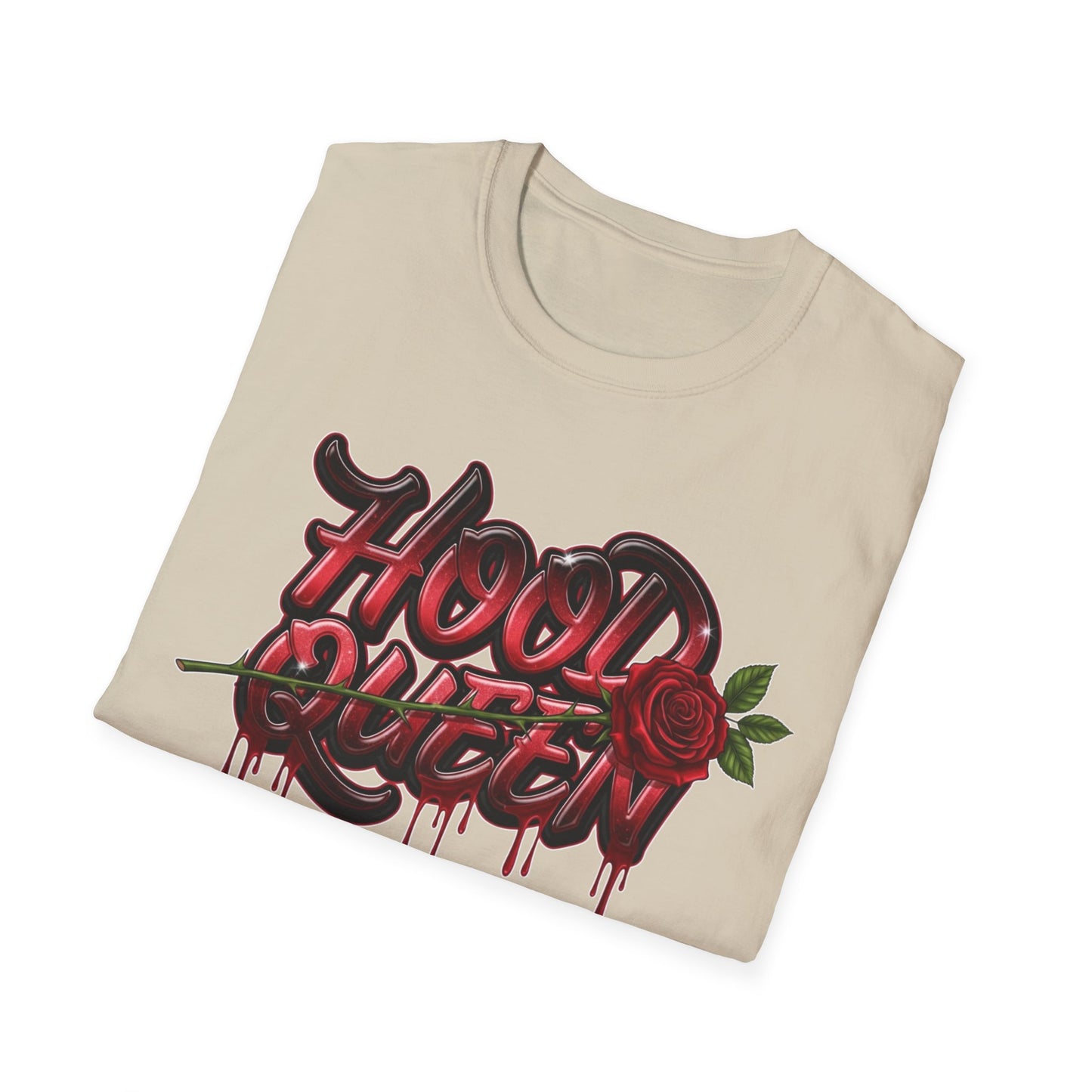 Hood Queen T-Shirt — Gothic Rose Graffiti Tee