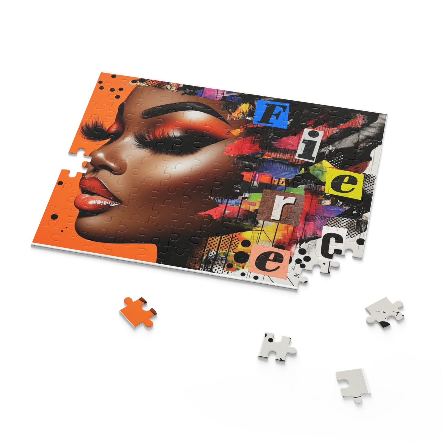 Fierce Femme Art Puzzle — Bold Afrocentric Portrait Jigsaw (120/252/500 pc)