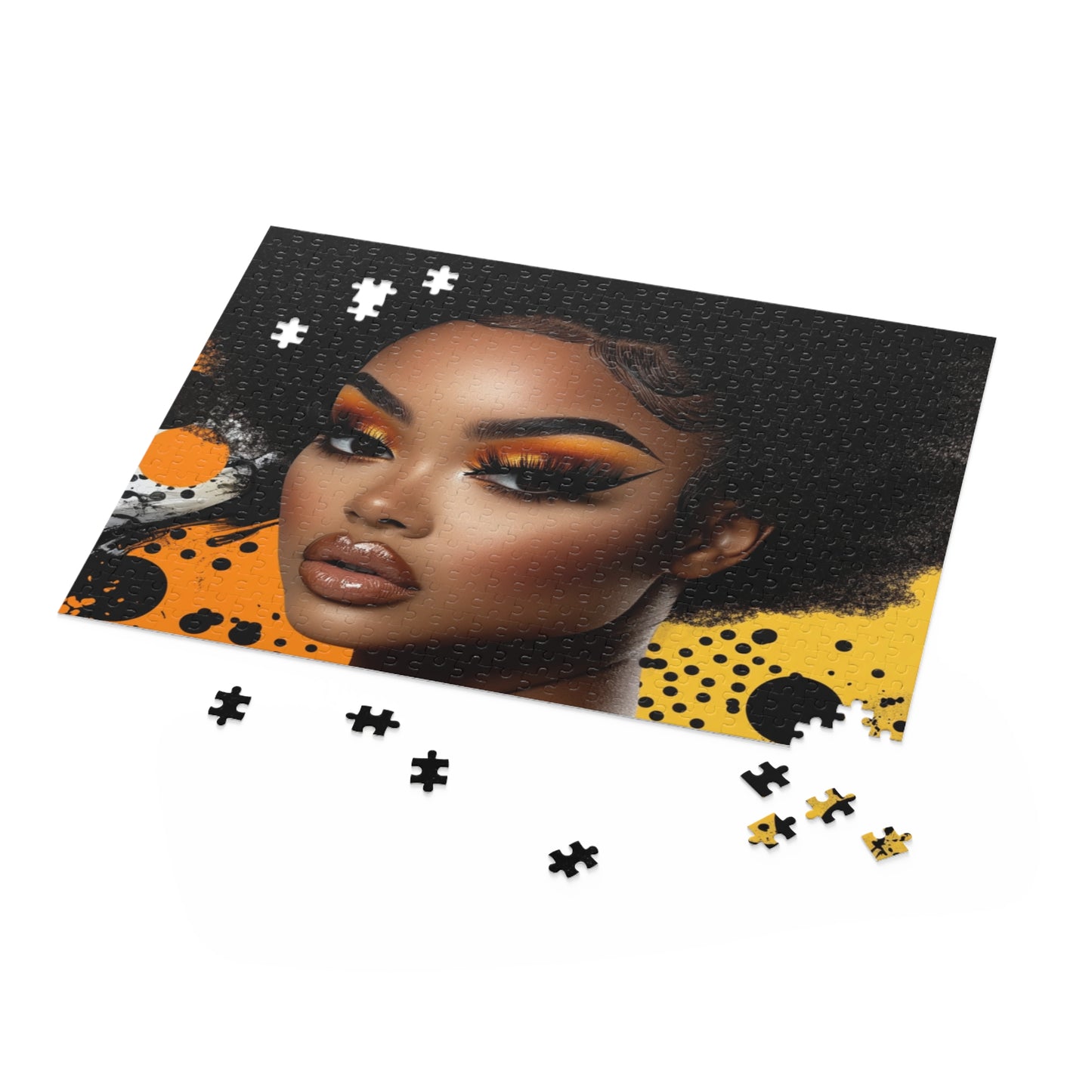 Afro Glam Portrait Puzzle — 120/252/500-Piece Beauty Jigsaw