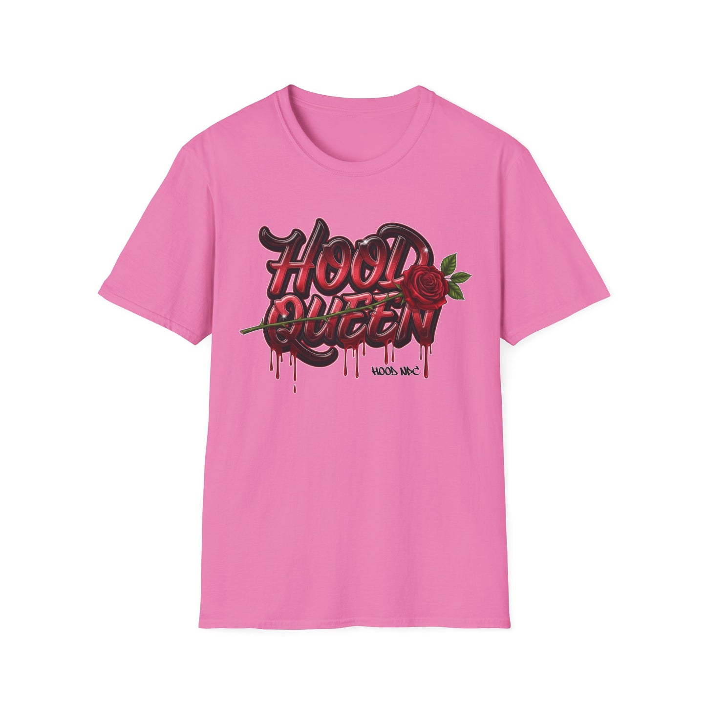 Hood Queen T-Shirt — Gothic Rose Graffiti Tee