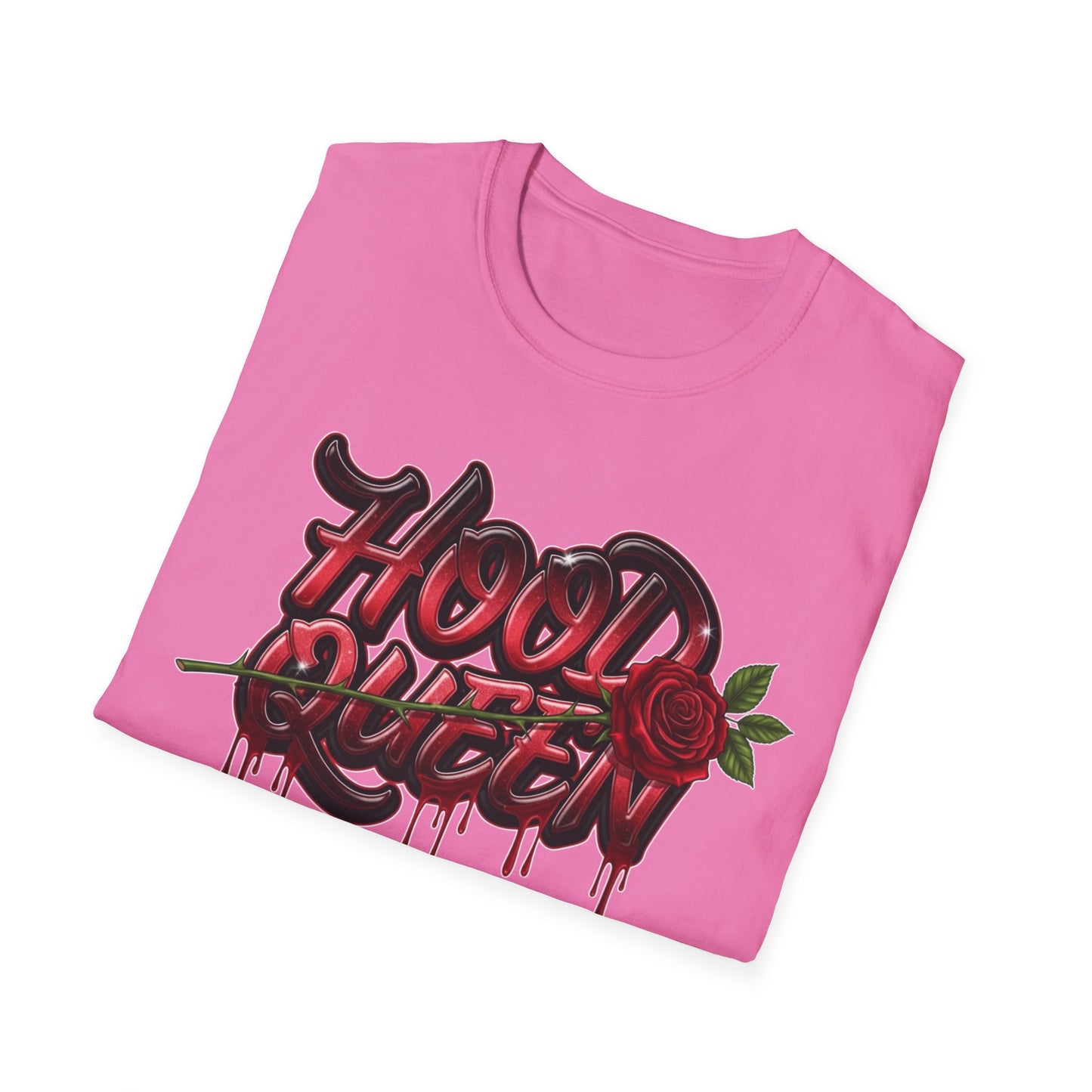 Hood Queen T-Shirt — Gothic Rose Graffiti Tee
