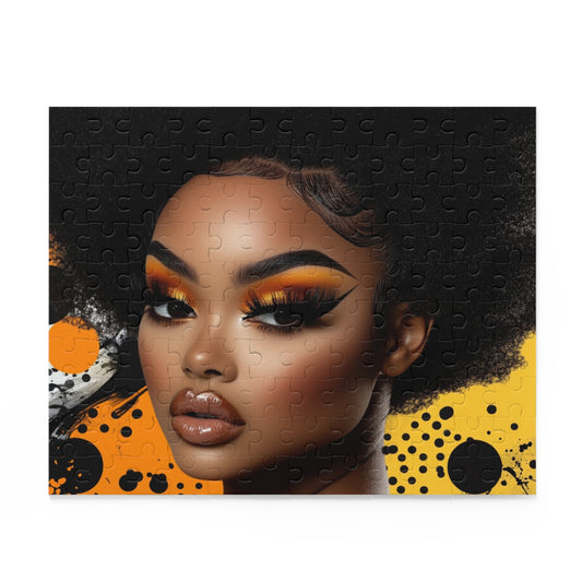 Afro Glam Portrait Puzzle — 120/252/500-Piece Beauty Jigsaw