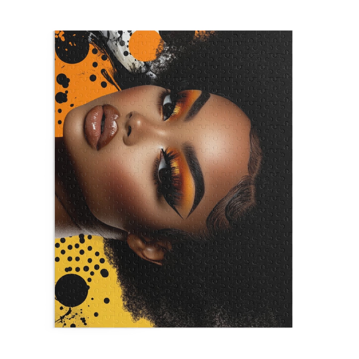 Afro Glam Portrait Puzzle — 120/252/500-Piece Beauty Jigsaw