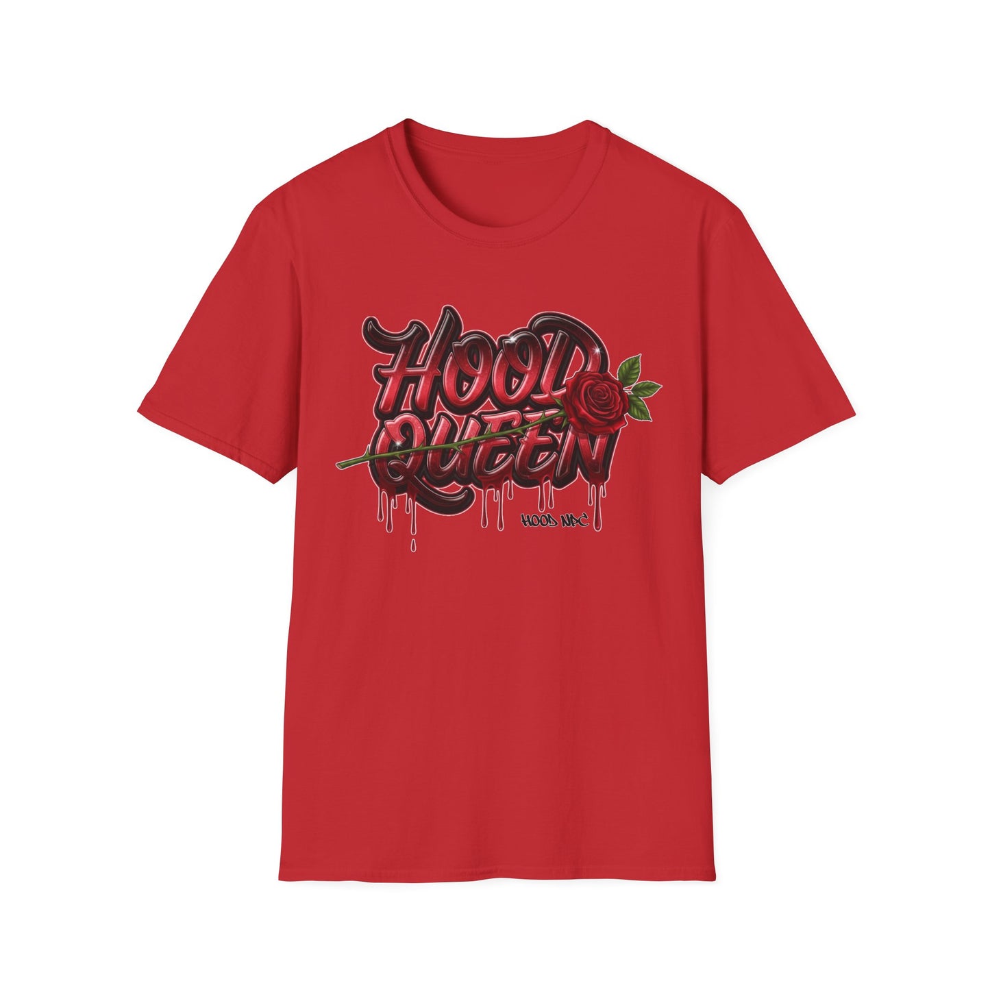 Hood Queen T-Shirt — Gothic Rose Graffiti Tee