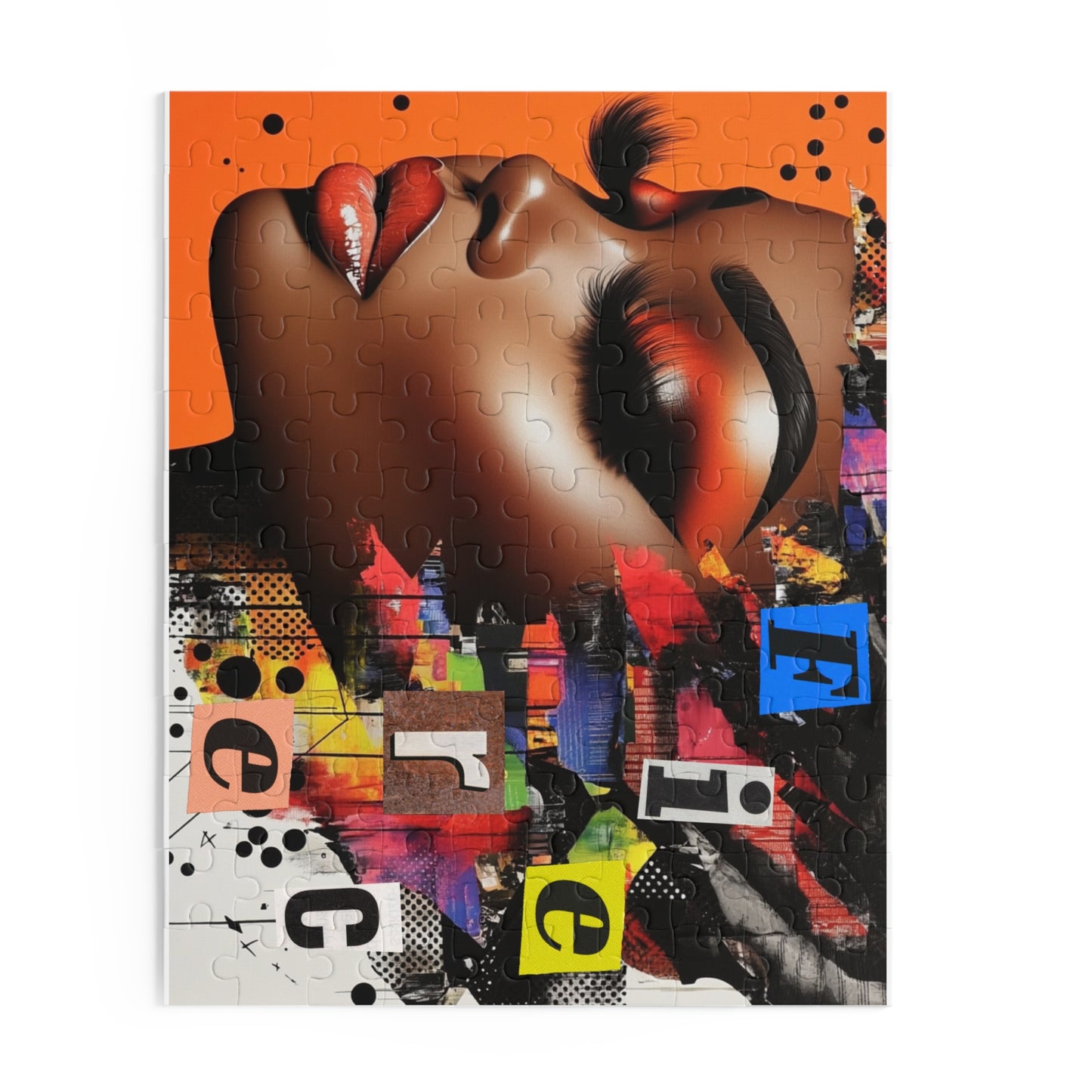 Fierce Femme Art Puzzle — Bold Afrocentric Portrait Jigsaw (120/252/500 pc)