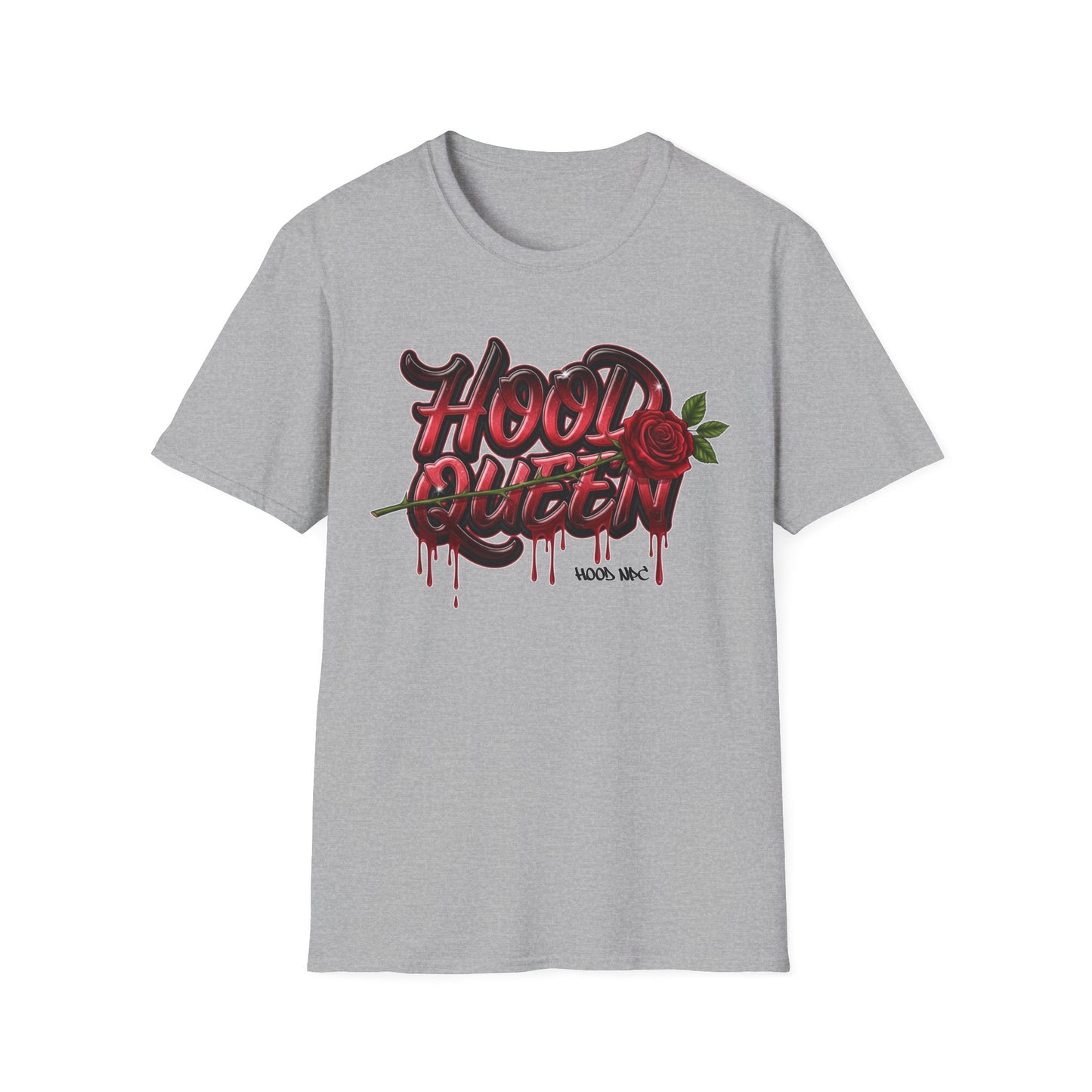 Hood Queen T-Shirt — Gothic Rose Graffiti Tee