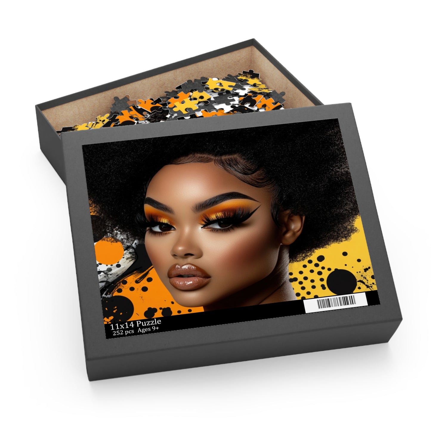 Afro Glam Portrait Puzzle — 120/252/500-Piece Beauty Jigsaw