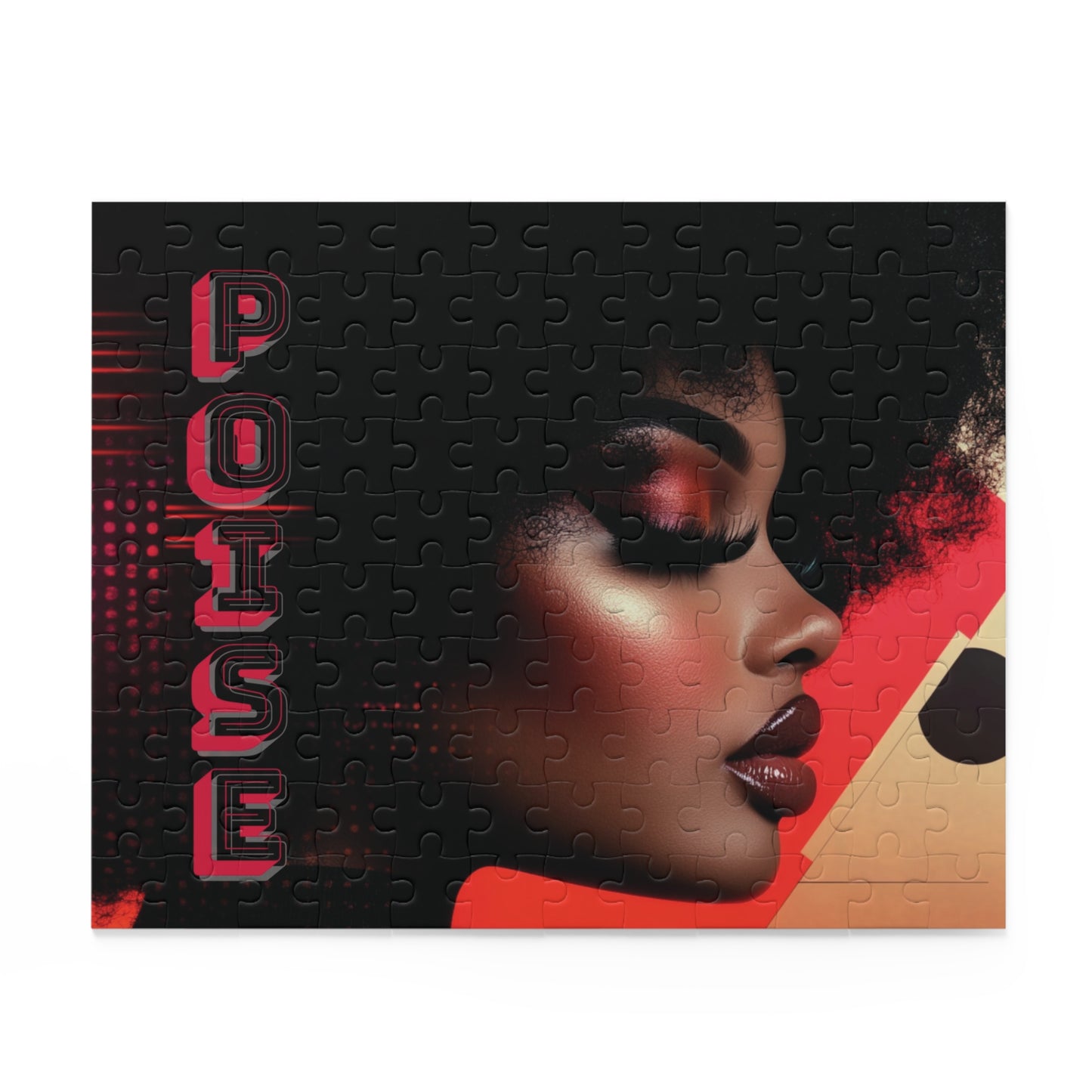Retro Afro Femme Puzzle — 120/252/500-Piece Portrait Jigsaw