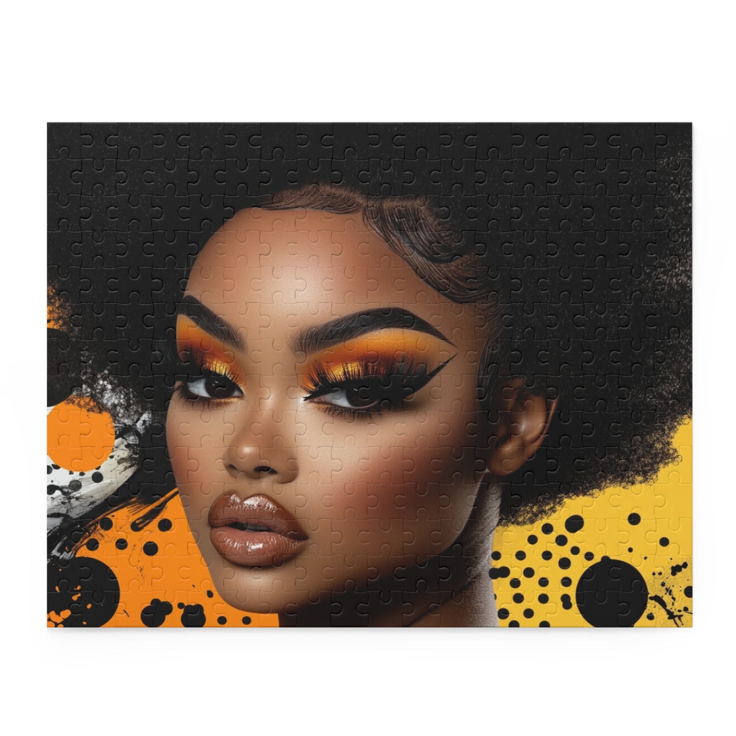 Afro Glam Portrait Puzzle — 120/252/500-Piece Beauty Jigsaw