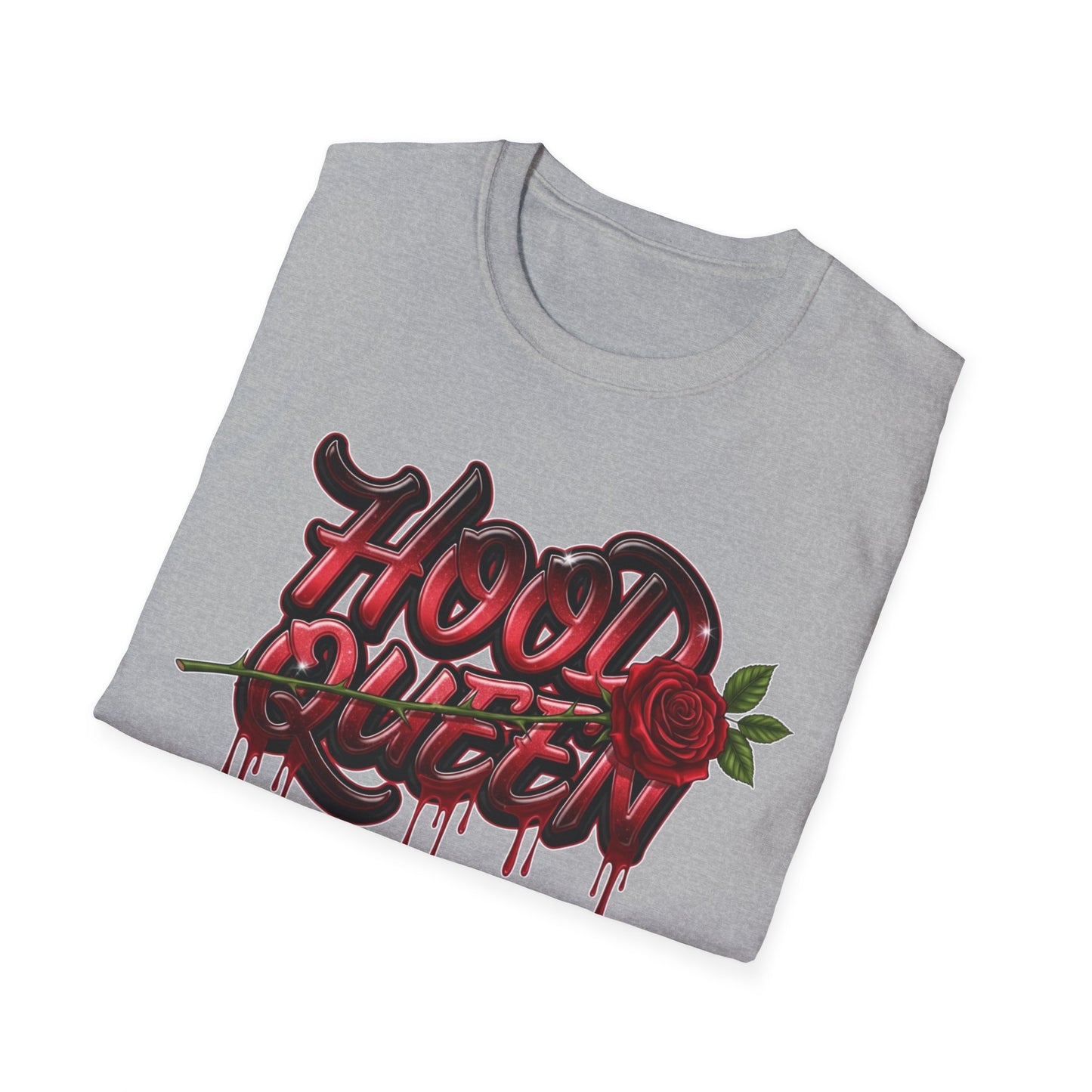 Hood Queen T-Shirt — Gothic Rose Graffiti Tee