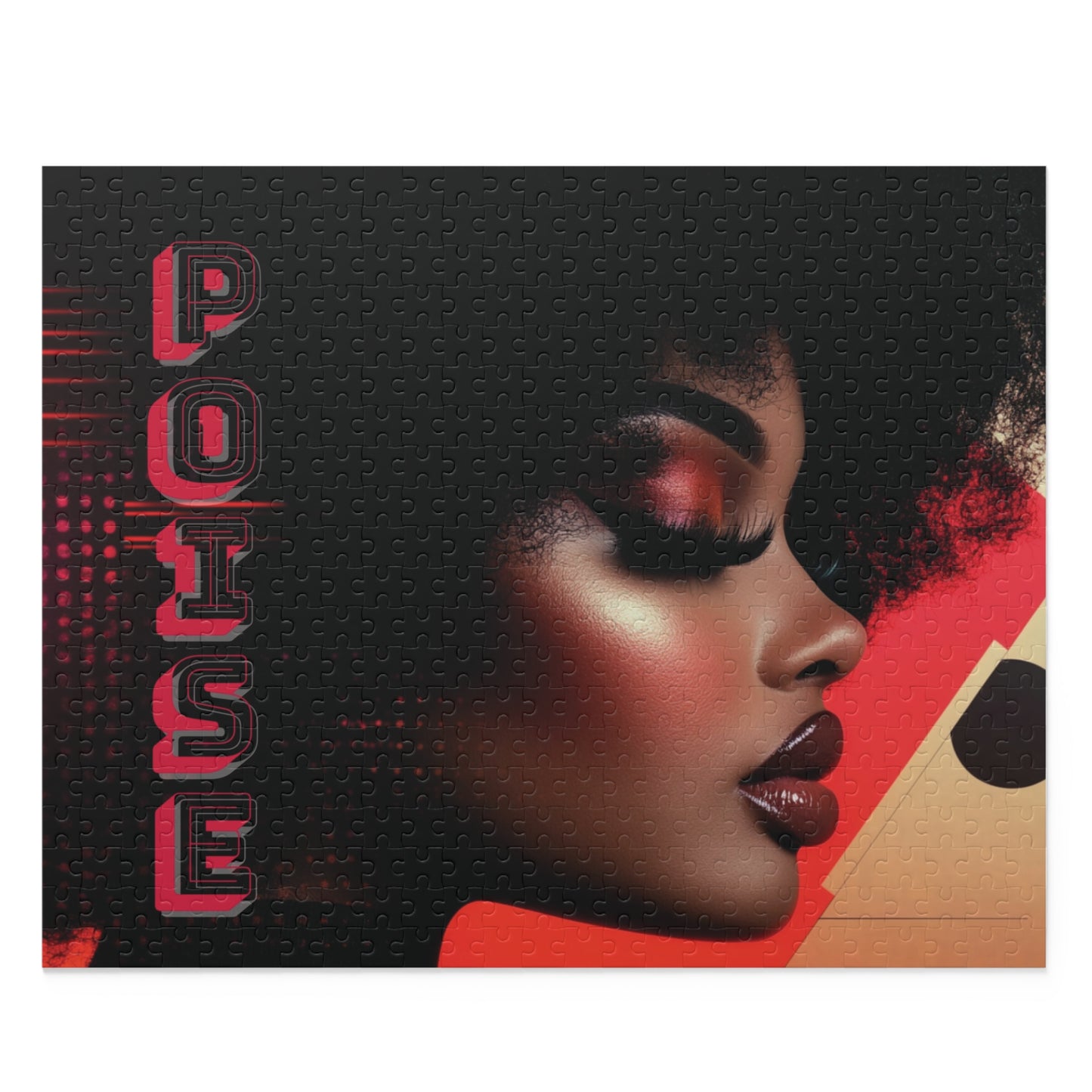 Retro Afro Femme Puzzle — 120/252/500-Piece Portrait Jigsaw