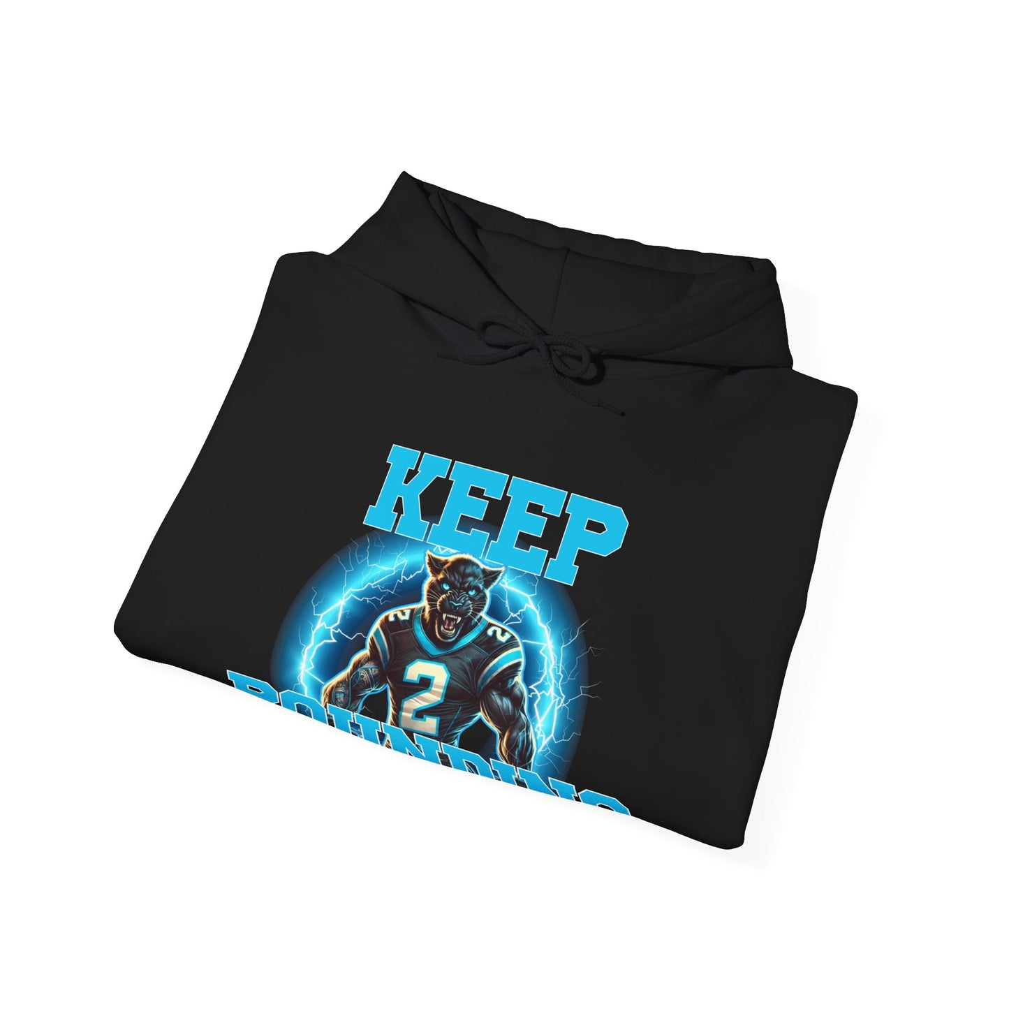"Keep Pounding" Hoodie with Panther Graphic