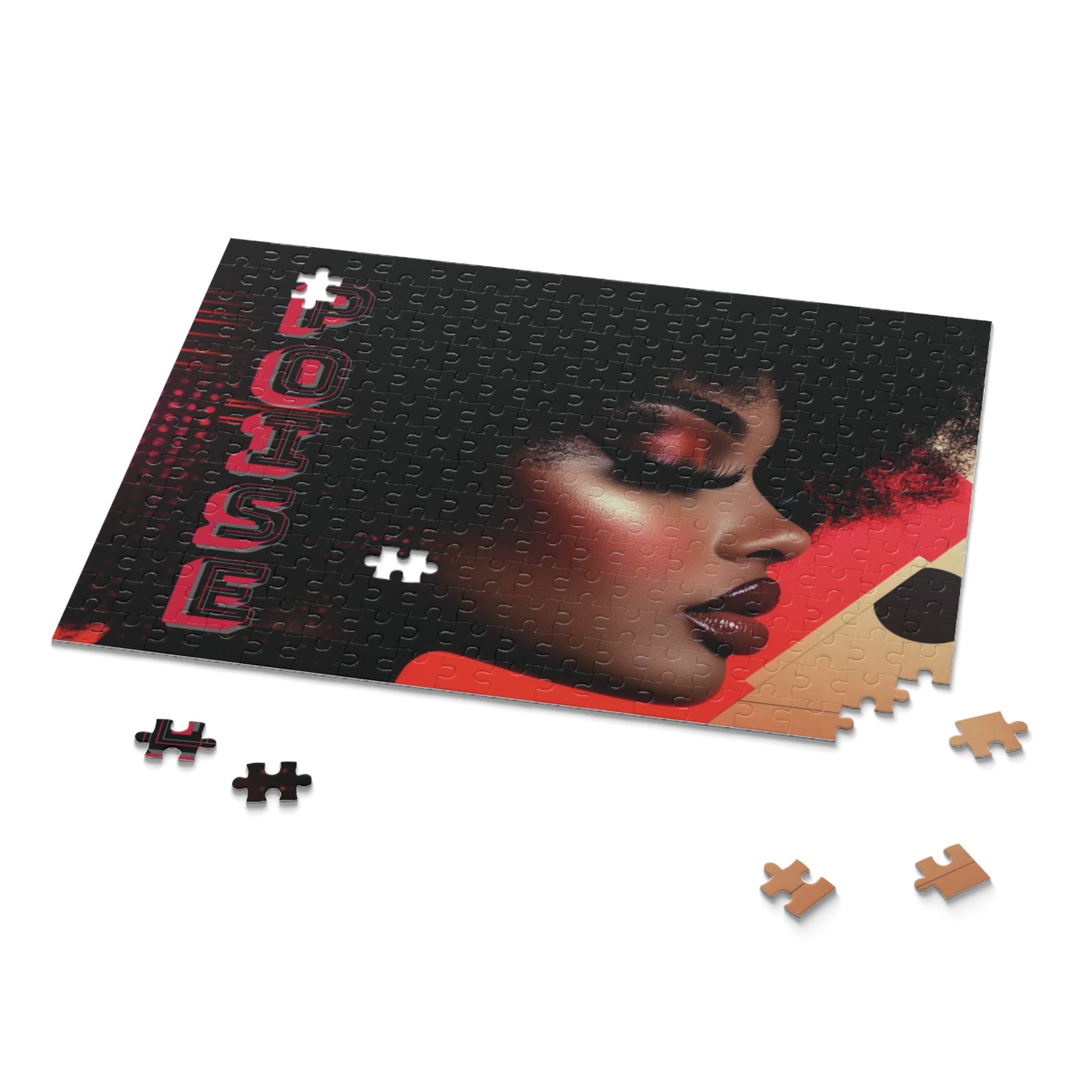 Retro Afro Femme Puzzle — 120/252/500-Piece Portrait Jigsaw