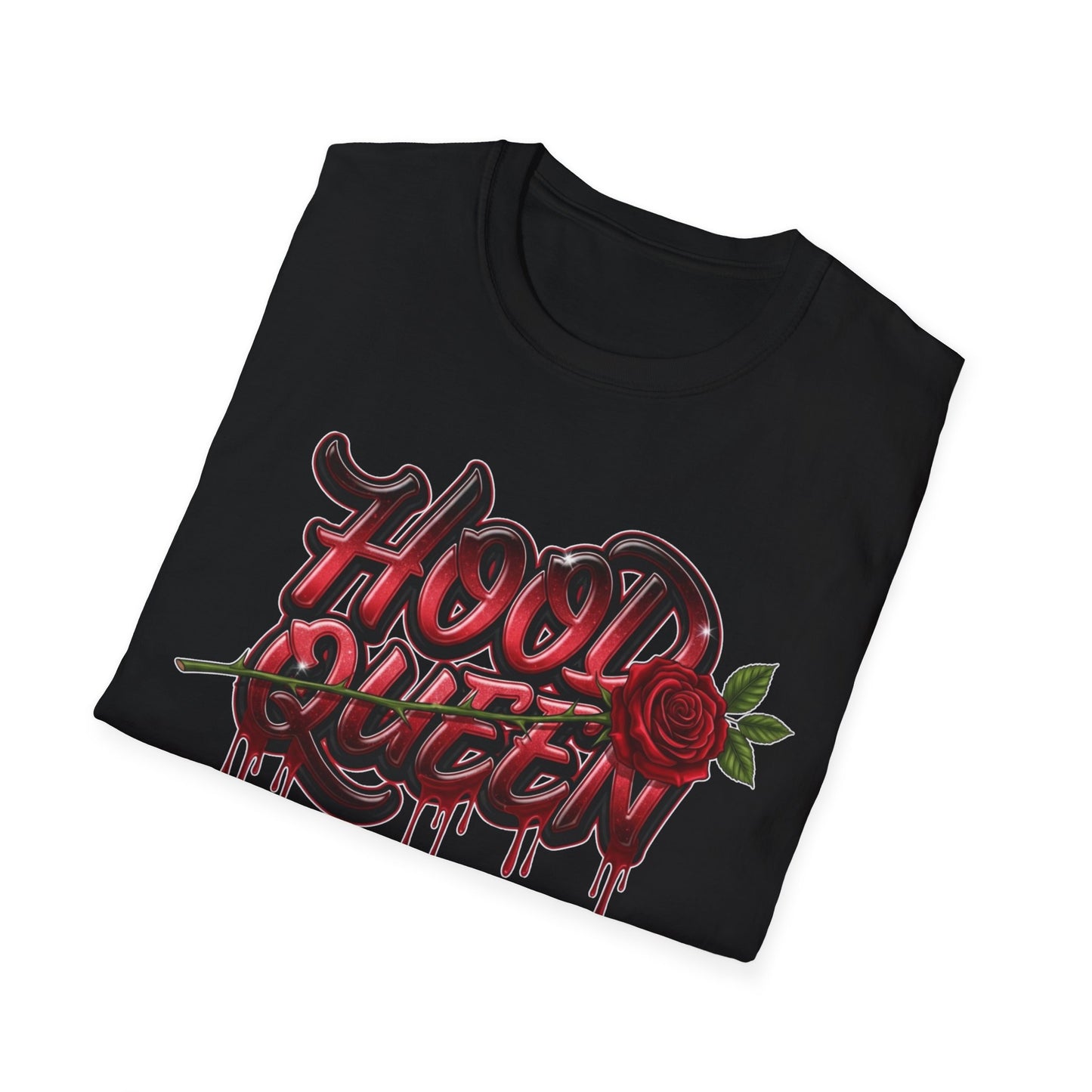 Hood Queen T-Shirt — Gothic Rose Graffiti Tee