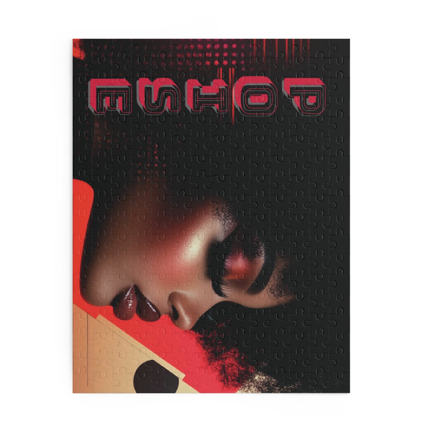 Retro Afro Femme Puzzle — 120/252/500-Piece Portrait Jigsaw