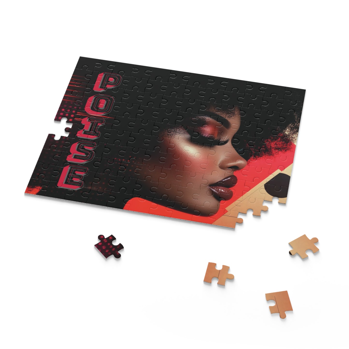 Retro Afro Femme Puzzle — 120/252/500-Piece Portrait Jigsaw