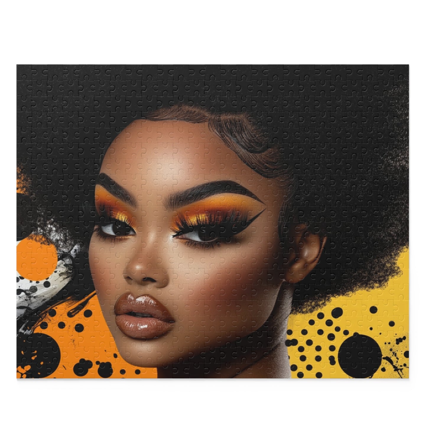 Afro Glam Portrait Puzzle — 120/252/500-Piece Beauty Jigsaw