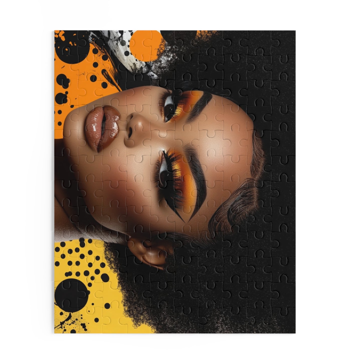 Afro Glam Portrait Puzzle — 120/252/500-Piece Beauty Jigsaw