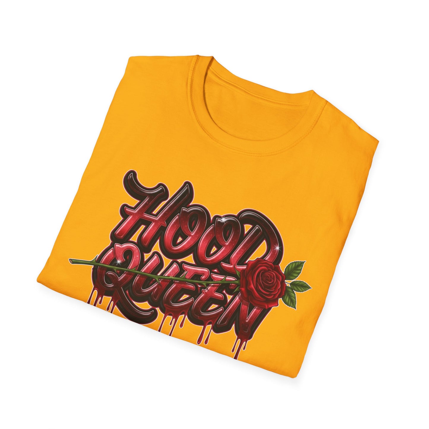 Hood Queen T-Shirt — Gothic Rose Graffiti Tee