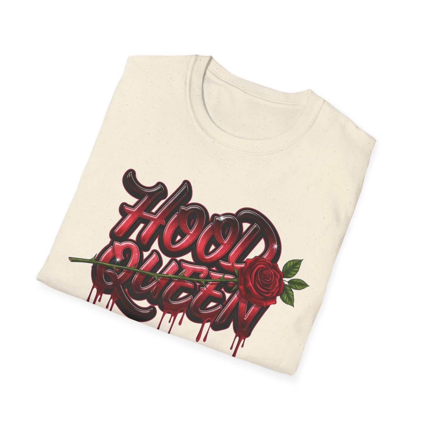 Hood Queen T-Shirt — Gothic Rose Graffiti Tee