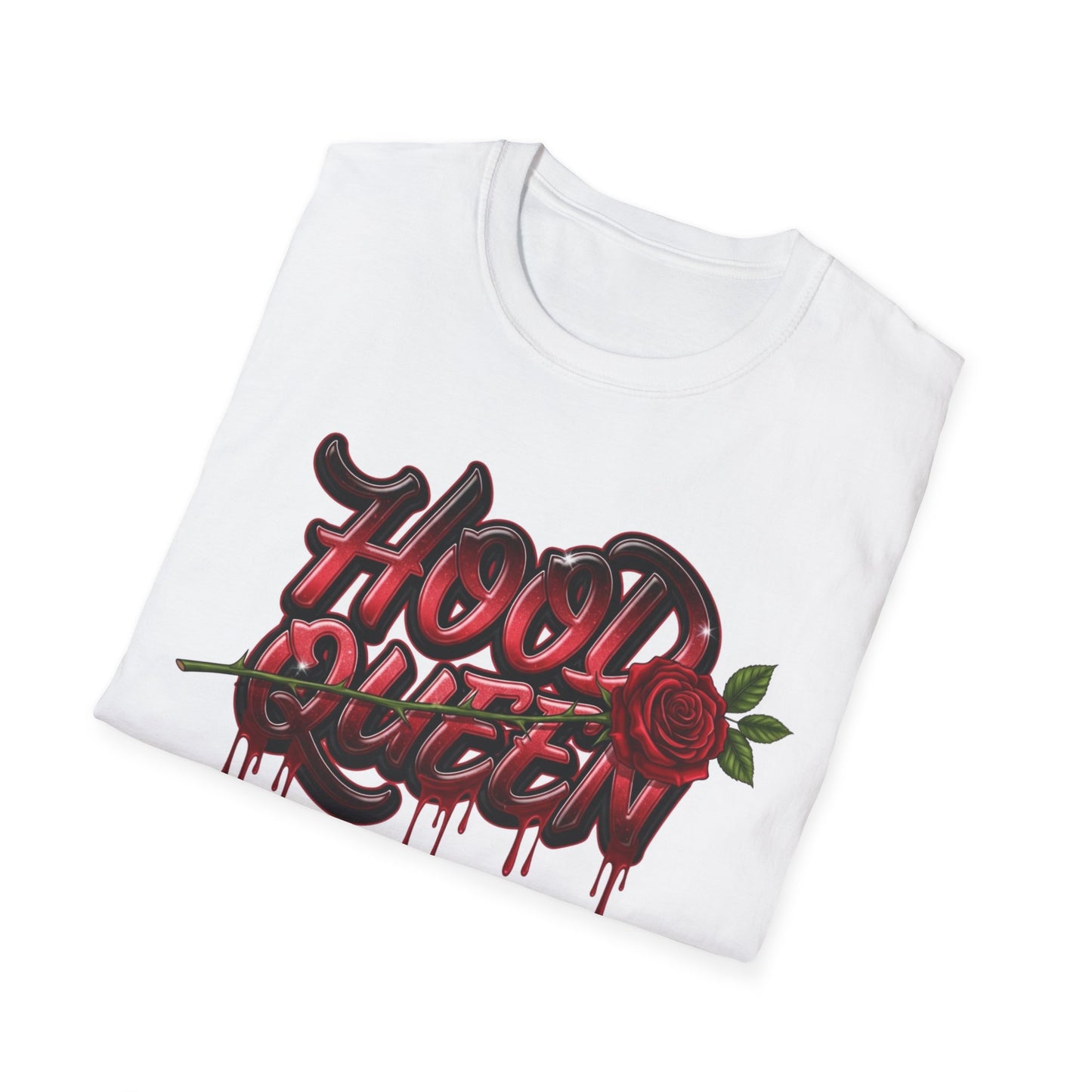 Hood Queen T-Shirt — Gothic Rose Graffiti Tee