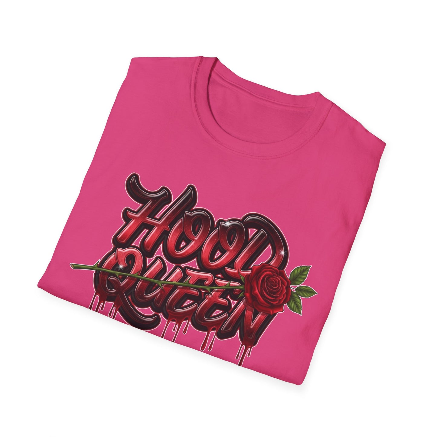 Hood Queen T-Shirt — Gothic Rose Graffiti Tee