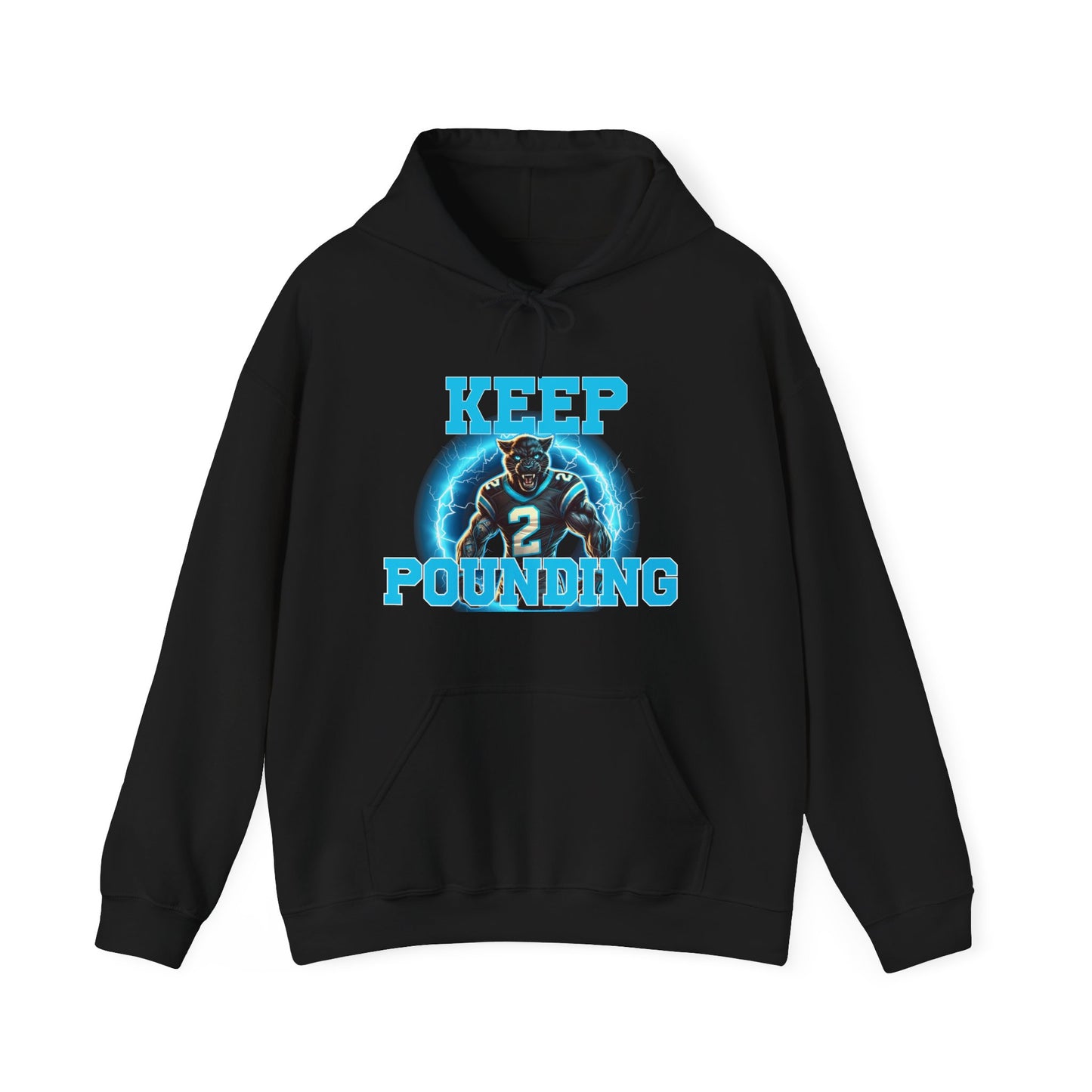 "Keep Pounding" Hoodie with Panther Graphic
