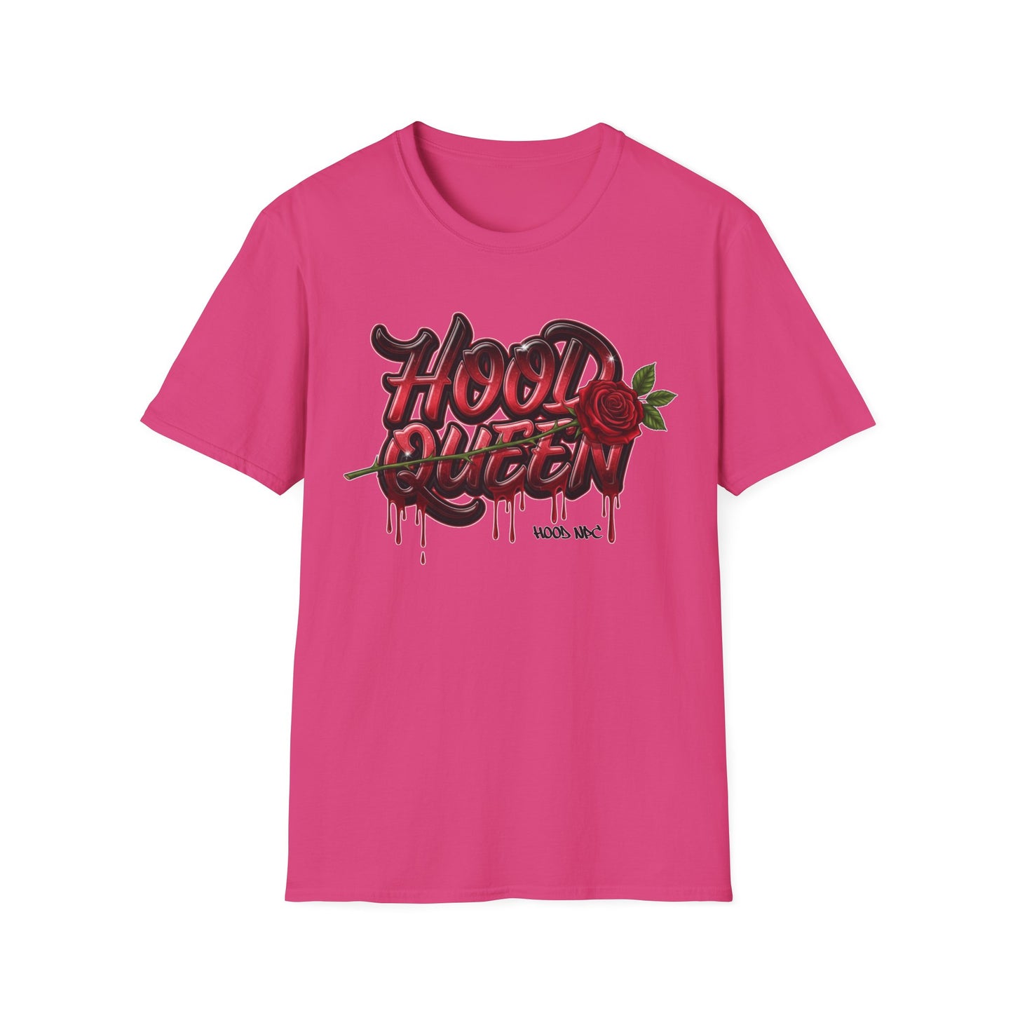 Hood Queen T-Shirt — Gothic Rose Graffiti Tee